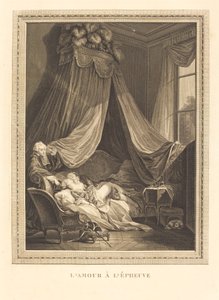 yargılanan aşk by Jacques Firmin Beauvarlet after Pierre Antoine Baudouin
