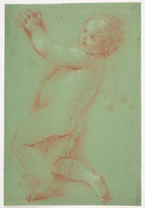Yarı diz çökmüş erot? melek? by Jacques Francois Joseph Saly