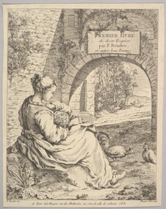 Frontispiece, 18. yüzyılın ortalarından sonlarına. by Jacques Gabriel Huquier