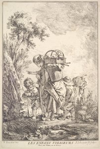 Gezgin Çocuklar, 18. yüzyılın ortalarından sonlarına kadar. by Jacques Gabriel Huquier