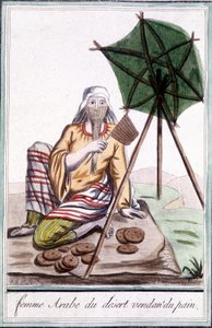 Ekmek Satan Çöl Arap Kadını - Grasset St Sauveur tarafından “” Seyahat Ansiklopedisi”nde, ed. 1796 by Jacques Grasset de Saint Sauveur