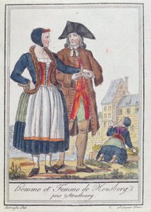 Strasbourg yakınlarındaki Housberg sakinleri, 1796 by Jacques Grasset de Saint Sauveur
