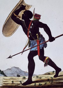 Juida savaşçısı, Afrika, yolculuklar ansiklopedisinden gravür