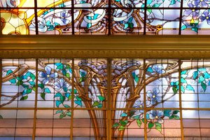 Nancy (bölüm 54), Art Nouveau, “” La verriere aux Clematites”” (1901), Vitray, Jacques Gruber (1870-1936) by Jacques Gruber