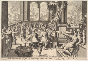 Çocuksu Bir Kralın Hükümetinin Alegorisi, 1588. by Jacques II de Gheyn