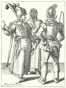 Maskeli balo (gravür) by Jacques II de Gheyn