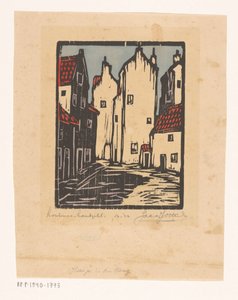 Lahey'deki Evler (nesne üzerindeki orijinal başlık) by Jacques Jeichienus Ottens (signed by artist)