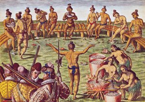 Florida sakinleri, Theodore de Bry (1528-88) 1563 tarafından kazınmış 