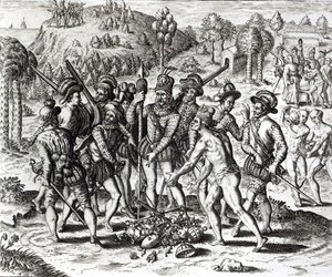 Theodor de Bry (1528-98) tarafından kazınmış 