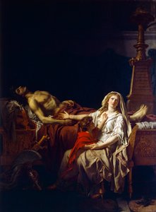 Andromache, Jacques-Louis David (1748-1825) tarafından Hector'un bedeni için yas tutuyor by Jacques Louis (studio of) David
