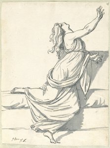 Başı Geri Atılmış Perişan Bir Kadın by Jacques Louis David