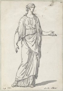 Kolunu Uzanmış Bir Kadının Klasik Heykeli by Jacques Louis David