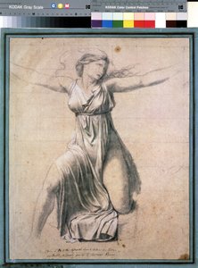 Hersilia (Hersilie)"": Sabinlerin kralı Romulus ve Tatius arasında araya giren Sabinlerden birinin temsili. "Les sabines" resmi için çalışma Jacques Louis David (1748-1825) 1795-1798 Moskova tarafından çizim. Puşkin Güzel Sanatlar Müzesi by Jacques Louis David