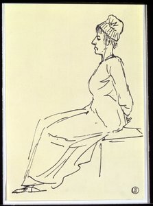Kraliçe Marie Antoinette (1755-93) idamına giderken, 1793 by Jacques Louis David
