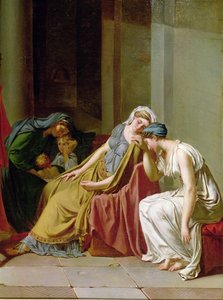 Sağdaki bir grup kadının Horatii Yemini detayı, tuval üzerine yağlı boya c.1783 by Jacques Louis David