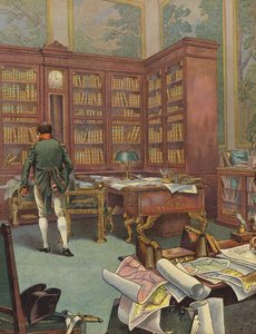Napolyon Bonapart, çalışmasında haritalara danışmanlık yapıyor by Jacques Marie Gaston Onfray de Breville (Job)
