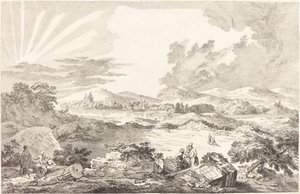 Dromos, Atina by Jacques Philippe LeBas after Julien David Le Roy