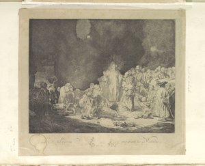 Predikende Christus (De Honderdguldenprent) Hastaları İyileştiren Rab (nesnedeki başlık) Seksen beş orijinal baskının toplanması (seri başlığı)