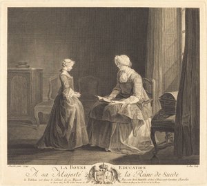 La Bonne eğitimi (İyi Eğitim) by Jacques Philippe Le Bas after Jean Siméon Chardin