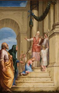 Fransızca: Présentation de la Vierge au Temple by Jacques Stella