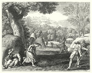 Hasat sahnesi (gravür) by Jacques Stella