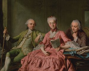 Duc de Choiseul ve iki arkadaşının varsayılan portresi by Jacques Wilbaut