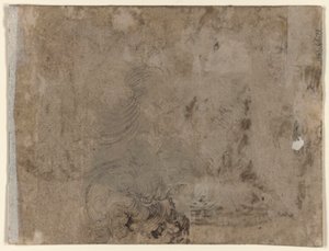 Masada Oturan Bir Genç (rekto); Kıvırcık Saçlı Bir Çocuğun Başı (verso)