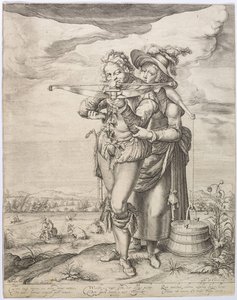 Arbaletçi ve Sütçü Kız, c. 1610. by Jacques de Gheyn the Younger