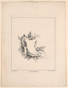 Rozet, "Recueil Nouveau de Differens Kartuş"tan by Jacques de Lajoüe