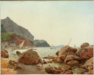 Capri adasındaki büyük donanma by Jakob Alt