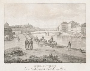 Aşağı Avusturya, Viyana'daki Ferdinand Köprüsü by Jakob Alt