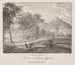 Aşağı Avusturya, Aggenstein Kalesi kalıntıları by Jakob Alt