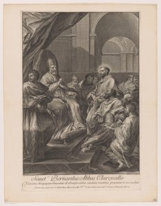 Heilige Bernard van Clairvaux voor paus Masum II Saint Bernard, Clareuallis