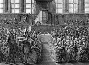 Anabaptistlerin yemeği, Jacobus van der Schley'in (1715-1779) gravürü, Dini Törenler ve Tüm Dünya Halklarının Geleneklerinden by Jakob van der Schley