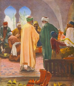 Kutsal Topraklar: quot;Arkadaş, daha yükseğe çıkquot;, Belladeen misafirperverliği (renkli litho)
