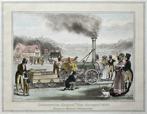 George Stephenson tarafından yapılan Lokomotif Motoru, "Roket" by James (after) Naysmith