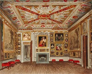 Varlık Odası, Kensington Sarayı, Daniel Havell (1785-1826), William Henry Pyne (1769-1843) tarafından oyulmuş 