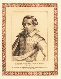 Hendrik Cornelisz Vroom, Hollanda Altın Çağı deniz ressamı.1817 (gravür) by James (c.1780 after 1820) Girtin