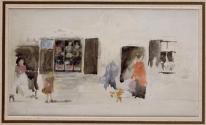 Panjurlu Bir Brittany Mağazası by James Abbott McNeill Whistler