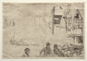 Bir İskele. by James Abbott McNeill Whistler