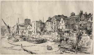 Adem ve Havva Tavernası, Eski Chelsea. by James Abbott McNeill Whistler