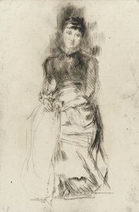 Agnes, c.1873-75 (kağıt üzerinde kuru nokta) by James Abbott McNeill Whistler