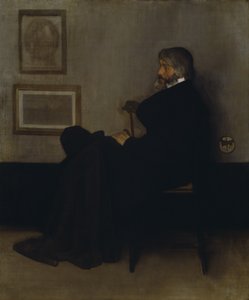 Gri ve Siyah Aranjman, No.2: Thomas Carlyle'ın Portresi (1795-1881) 1872-73 (tuval üzerine yağlı boya) by James Abbott McNeill Whistler