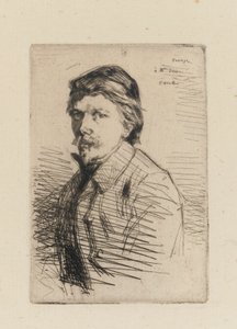 Auguste Delatre, 1858. by James Abbott McNeill Whistler