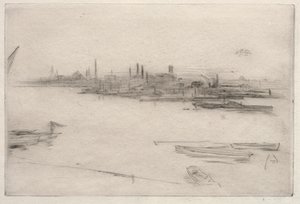 Battersea: Şafak. by James Abbott McNeill Whistler