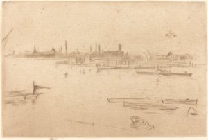 Battersea: Şafak, 1875. by James Abbott McNeill Whistler
