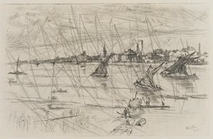 Battersea Erişimi, 1863. by James Abbott McNeill Whistler