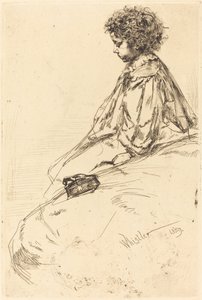 Bibi Lalouette, 1859. by James Abbott McNeill Whistler