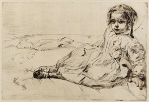 Bibi Valentin, 1859. by James Abbott McNeill Whistler