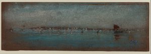 Mavi ve Gümüş - Adalar, Venedik, 1879-80 (kahverengi kağıt üzerine pastel) by James Abbott McNeill Whistler